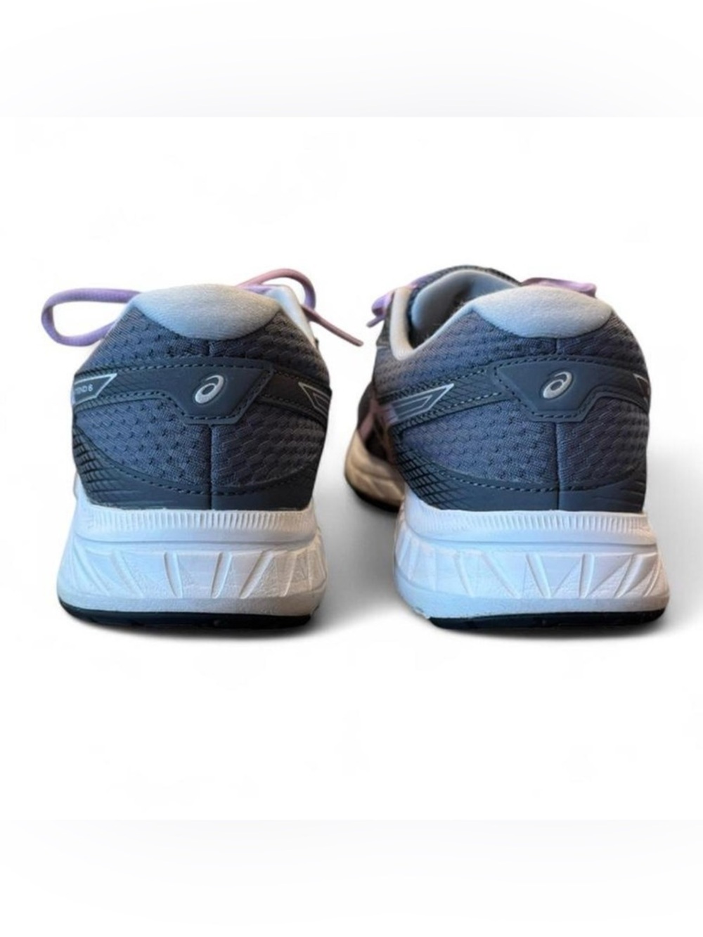 ASICS Women's Dark Gray Athletic Sneakers with Lavender Accents - Picture 4 of 8
